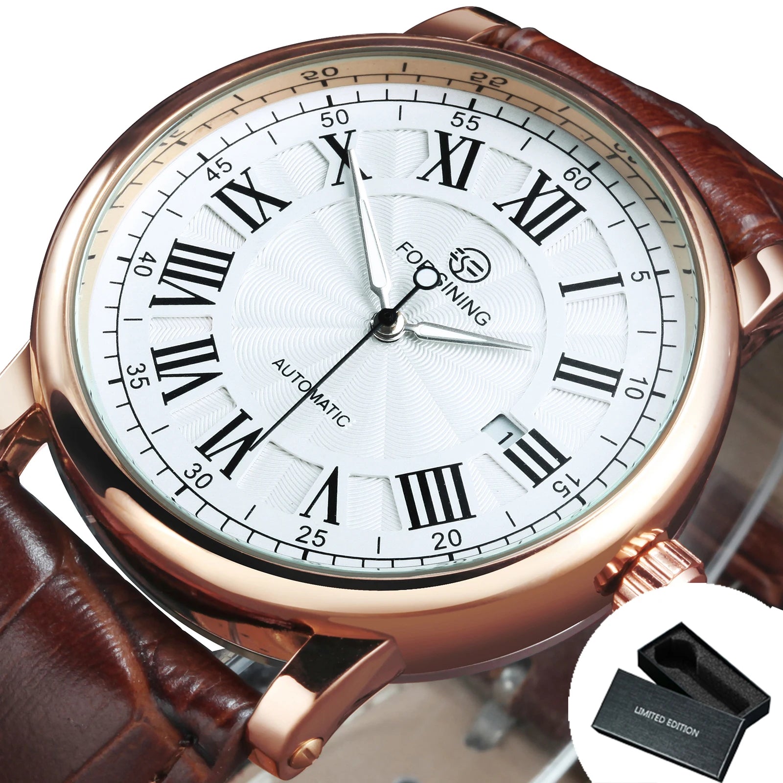 Professional Automatic Calendar Watch - Business Leather Strap