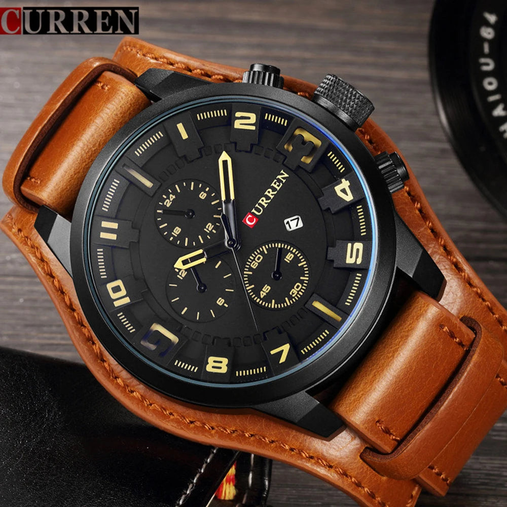 CURREN Men's Luxury Quartz Watch - Waterproof Business Casual Wristwatch
