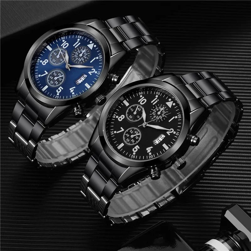 Quartz Watches for Man Luminous Men Wristwatch Classic Calendar Male Business Steel Clock Relogio Masculino Popular Saati Hot