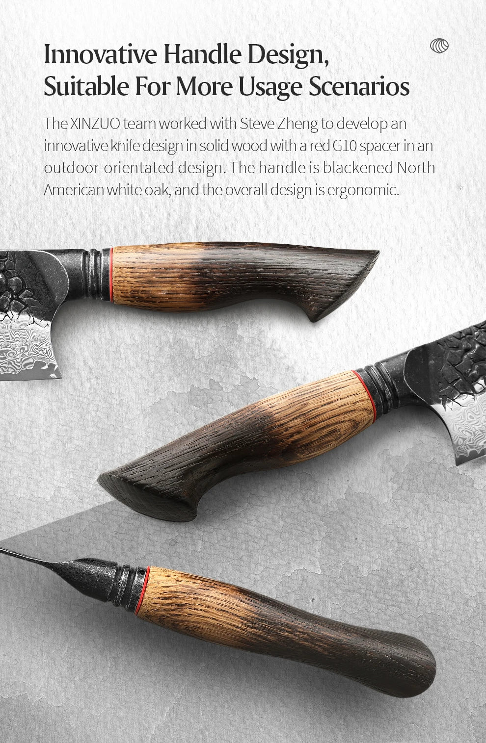 XINZUO 1-5PCS Damascus Steel Kitchen Knife 10Cr15CoMov Steel Core Chopping Vegetables And Fruits Household Kitchen Knife