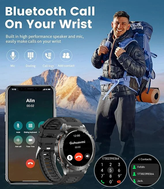 For HUAWEI GPS Smart Watch 10ATM Waterproof Built-in Dual-Band GNSS BT Call Compass  MIL-STD 810H Grade Military Smartwatch 2025