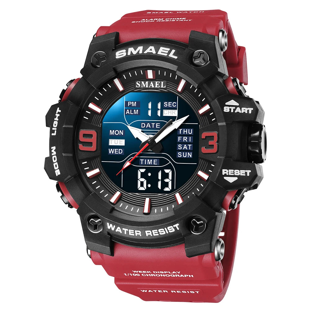 TimeSync Commander 8049 - Auto-Date Dual Display Quartz Sport Watch