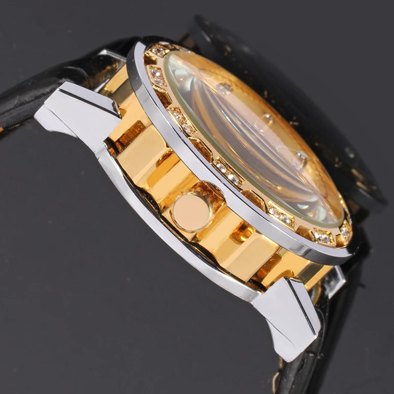 Tourbillon Skeleton Automatic Watch - Steel Band Mechanical