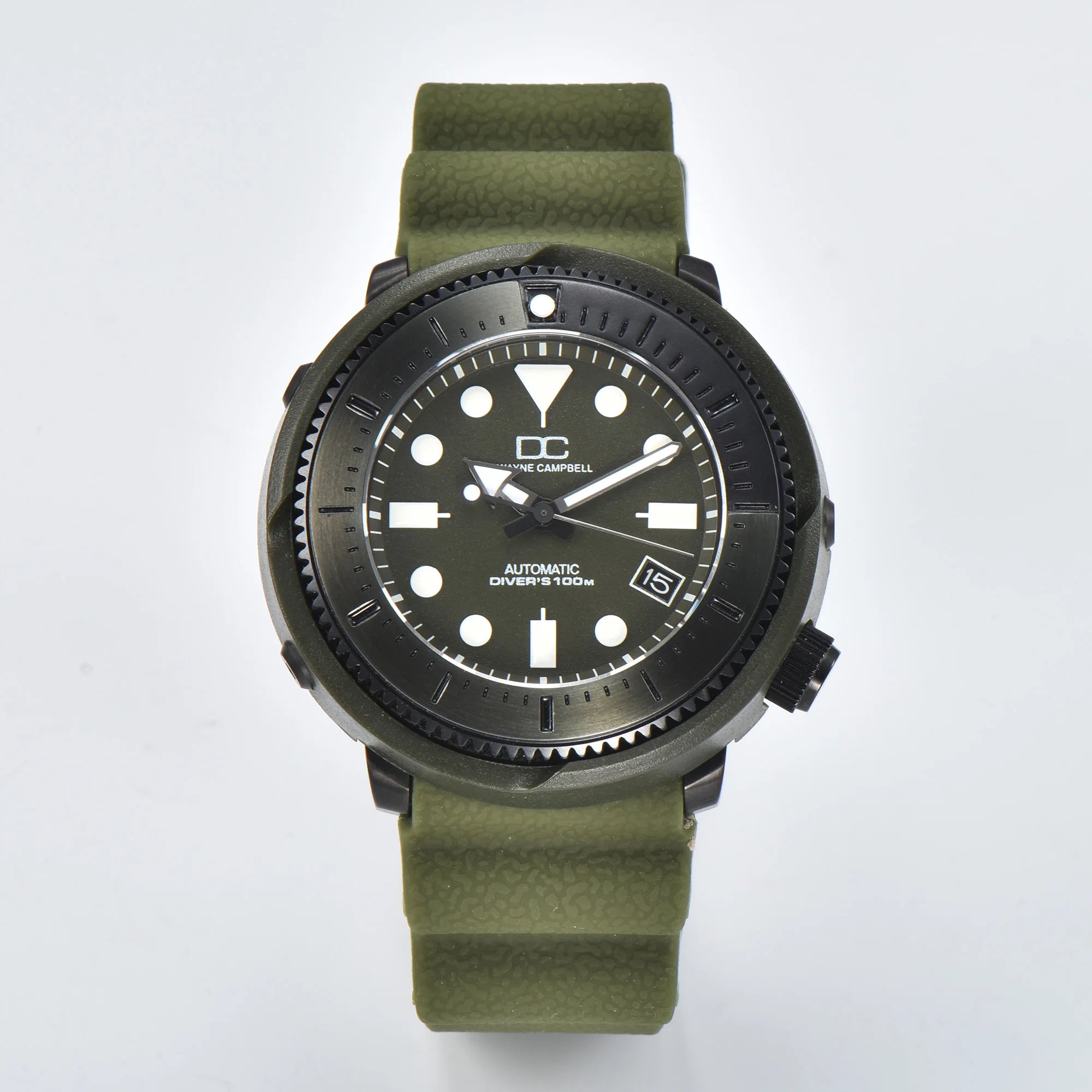 Automatic mechanical watch NH35 with waterproof sapphire glass and rubber strap - trendy, individual and fashionable wristwatch