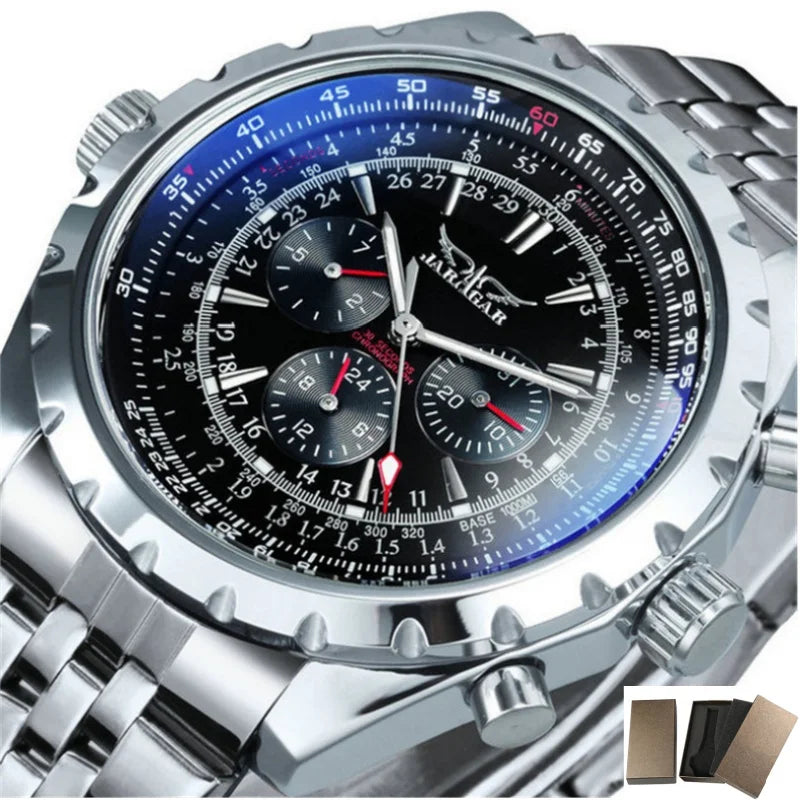 JARAGAR 212 Hollowing Dial Chronograph Watch