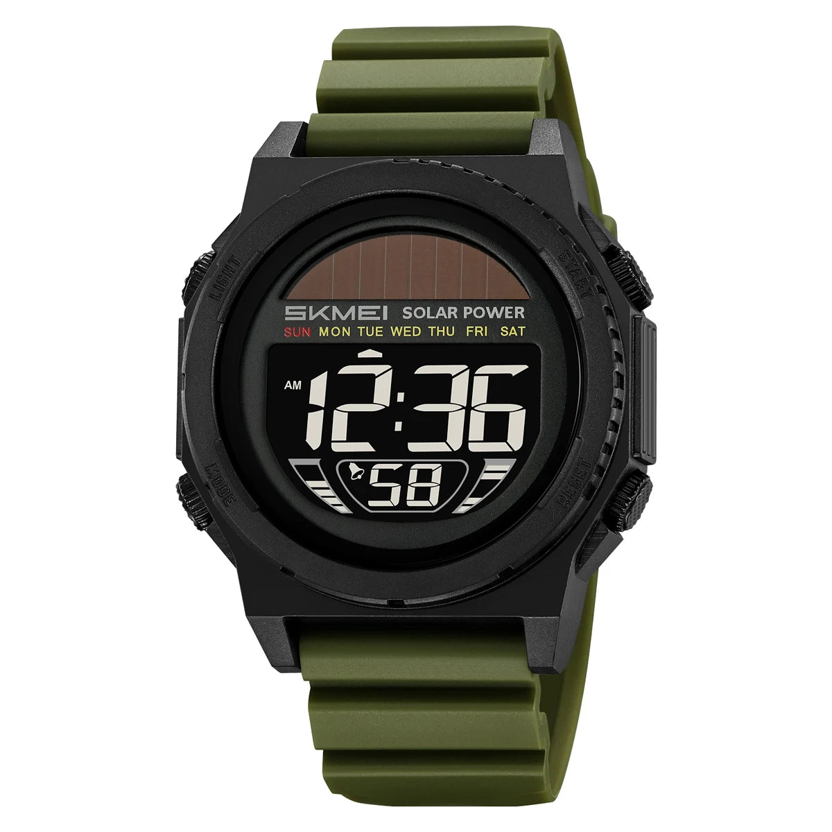 SKMEI Multifunctional Digital Watch Solar Energy Sports Electronics Watches For Men Fashion 5Bar Waterproof Chrono Wristwatches