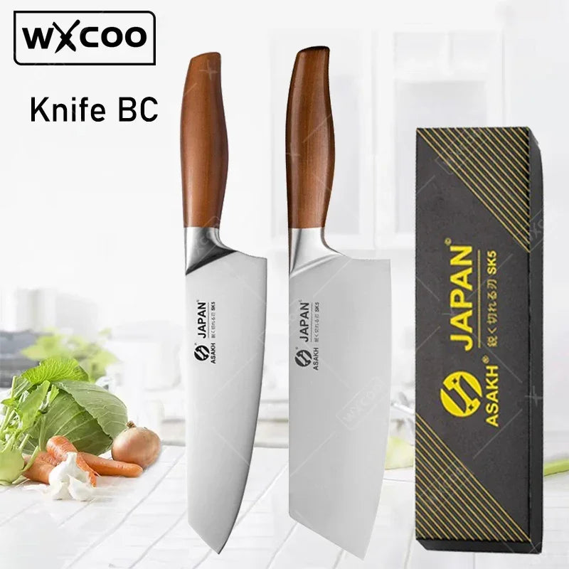 WXCOO Professional Japanese Chef's Knife Hand Forged Kitchen Knife Set Cooking Sashimi Knives Fruit Peeling & Slicing Knife