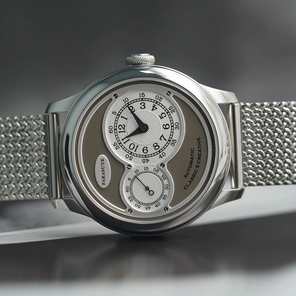 Premium 40mm Automatic Watch - Sapphire Crystal & Enamel Dial with Small Seconds