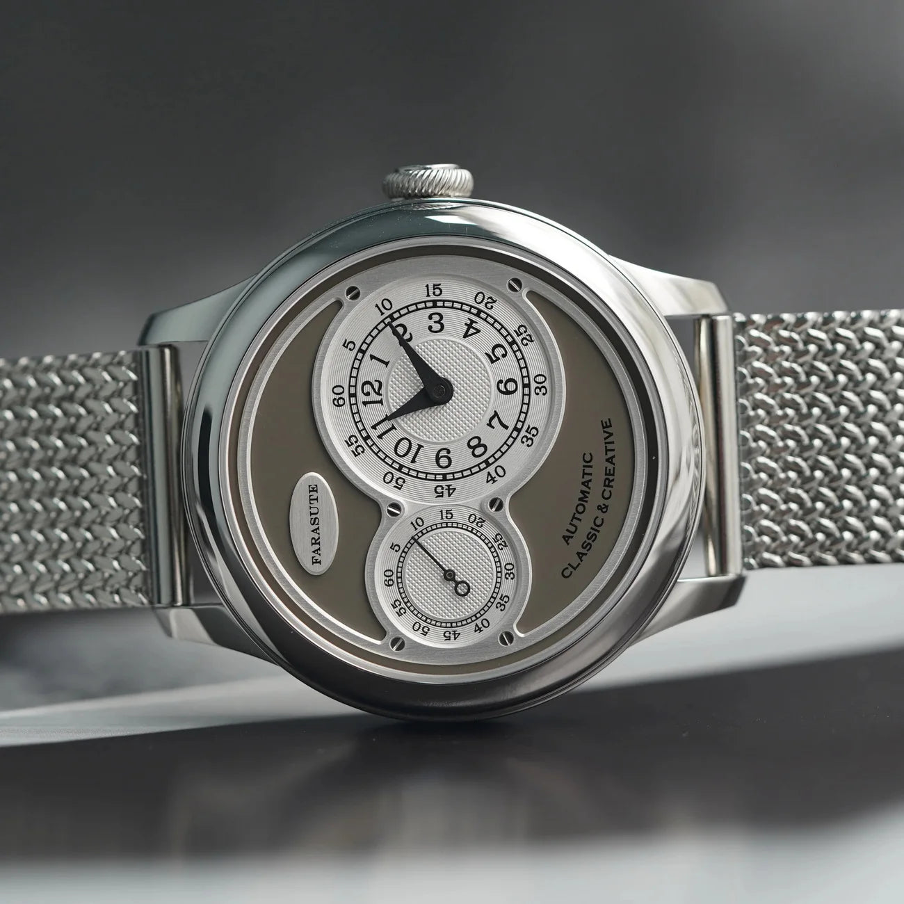 Premium 40mm Automatic Watch - Sapphire Crystal & Enamel Dial with Small Seconds