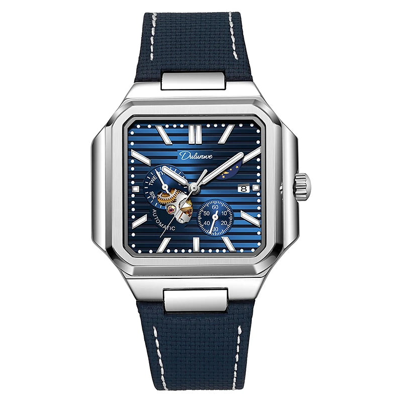 Fashion Men's Moon Phase Sport  Watch Automatic Mechanical Waterproof Luminous Wrist Watches Men Clock Horloges Mannen