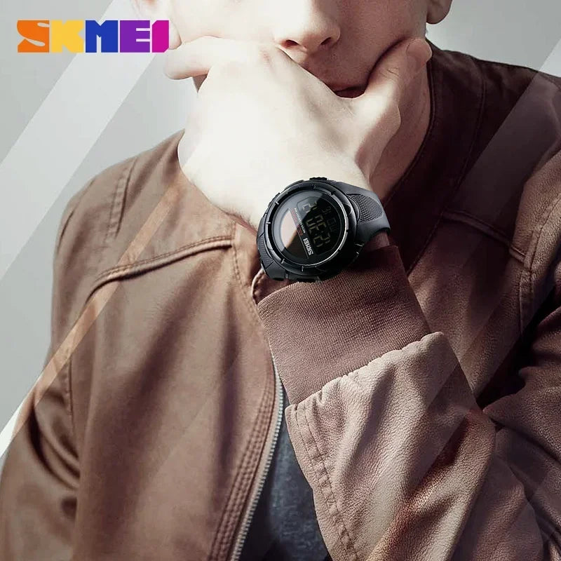 SKMEI 1405 Solar Sport Digital Mens Wristwatch Military LED Display Watch for Men Waterproof Shockproof Clock Reloj Hombre 1251