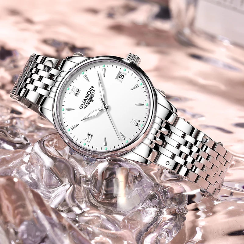 Women's Automatic Watch - Elegant Stainless Steel Waterproof