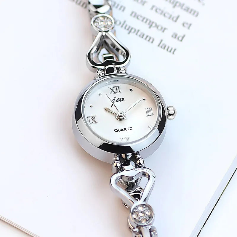 Women's Watch Small Dial Silver Quartz Watches Luxury Vintage Ladies Dress Bracelet Watches for Woman Reloj Para Mujer Montre