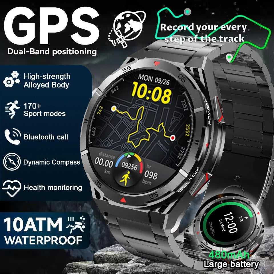 For HUAWEI Dual-Band satellite GPS Sports Smartwatch 1.43'' AMOLED Screen Compass BT 10ATM Waterproof SWIM SmartBracele 2025 New