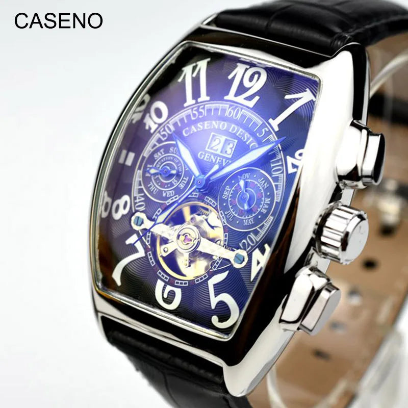 Tourbillon Skeleton Automatic Mechanical Watches for Men Top Brand Luxury Military Sport WristWatch Stainless Steel Male Clocks