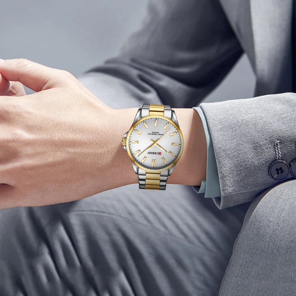 CURREN Luminary Elite - Waterproof Stainless Steel Business Quartz Watch