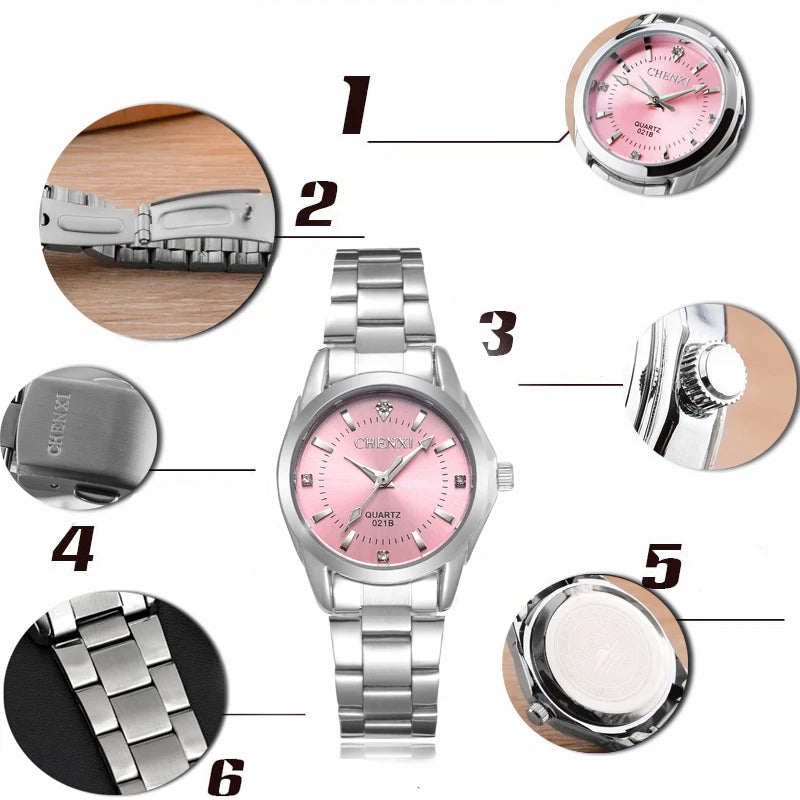 Watches Women Luxury Stainless Steel Wristwatches Analog Luminous Quartz Clock Watch Women's Relogio Feminino часы женские