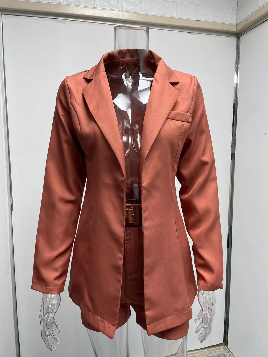 Suit Coat Women's Spring 2023 Women's Fashion Set Cross border Small Suit Belt in Europe and America