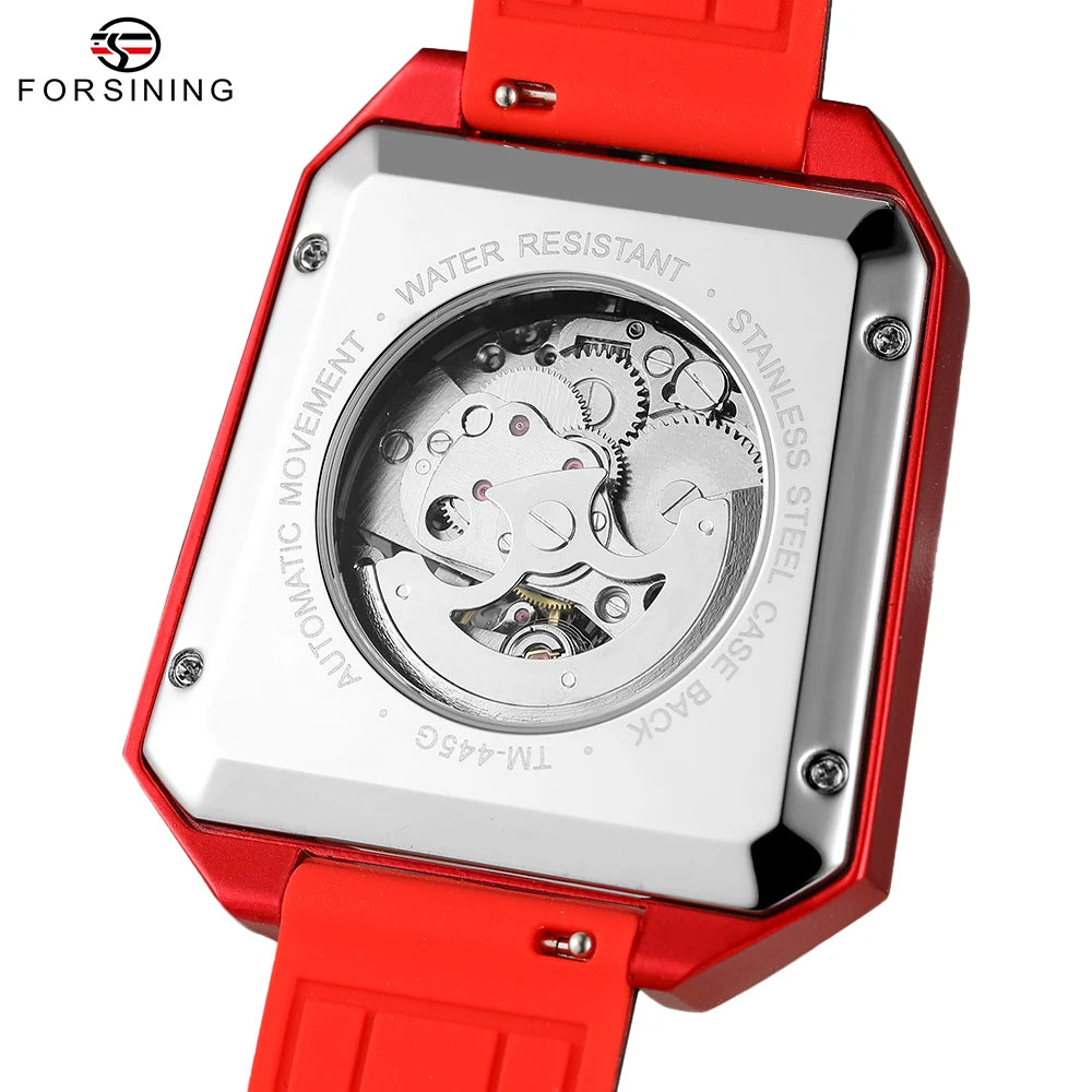 Spider Skeleton Outdoor Watch - Shield Case Automatic Mechanical with Silicone Strap