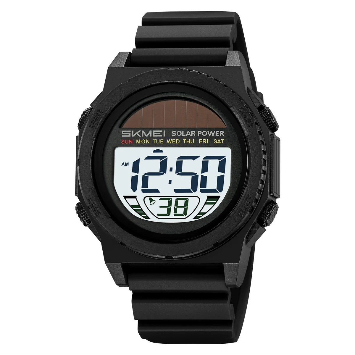 SKMEI Multifunctional Digital Watch Solar Energy Sports Electronics Watches For Men Fashion 5Bar Waterproof Chrono Wristwatches