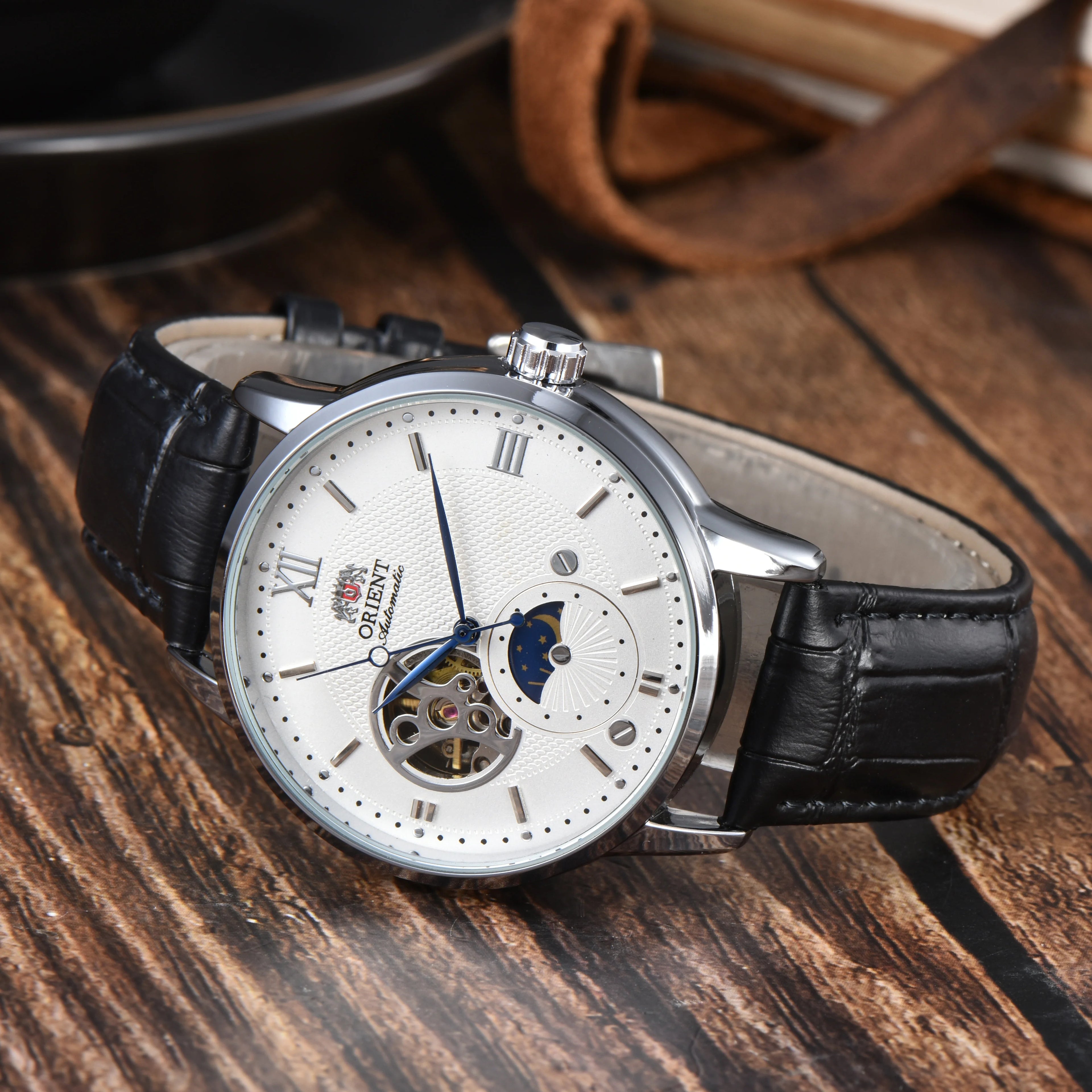 Sport Mechanical Automatic Unisex Watch Sun, Moon, Star, World Time Waterproof Shockproof Full Function Orient Series