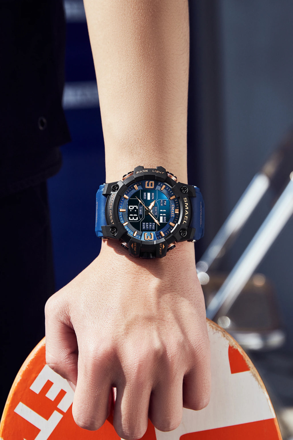 TimeSync Commander 8049 - Auto-Date Dual Display Quartz Sport Watch