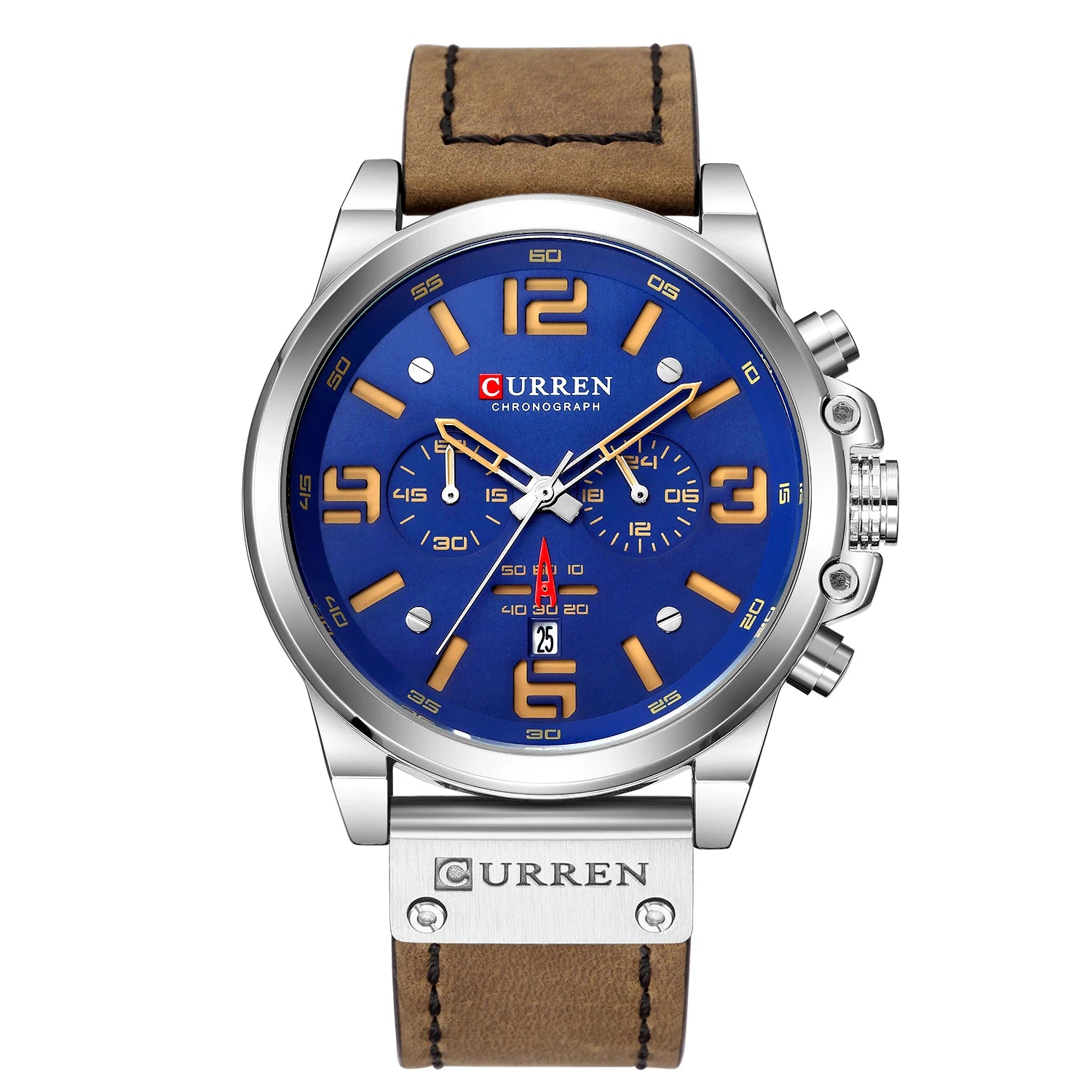 Curren 8314 Men's Business Watch - Luxury Leather Quartz Waterproof Chronograph