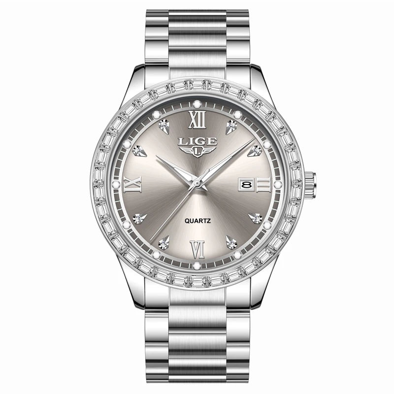 LIGE Femme Elegance - Luxury Women's Waterproof Date Watch
