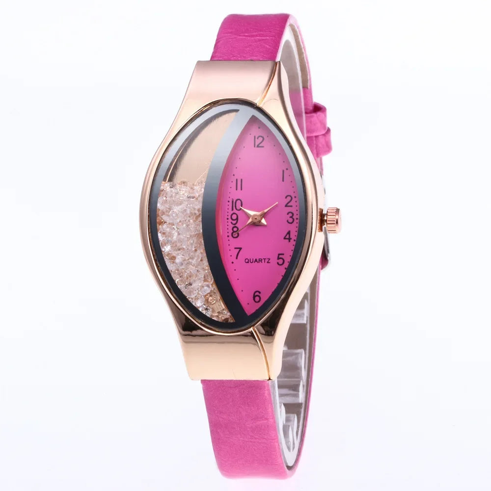 Fashion Women Watch Luxury Brand Ladies Clock Watches Pu Leather Wristwatch Women Watch Gift Montre Femme Relogios Feminino