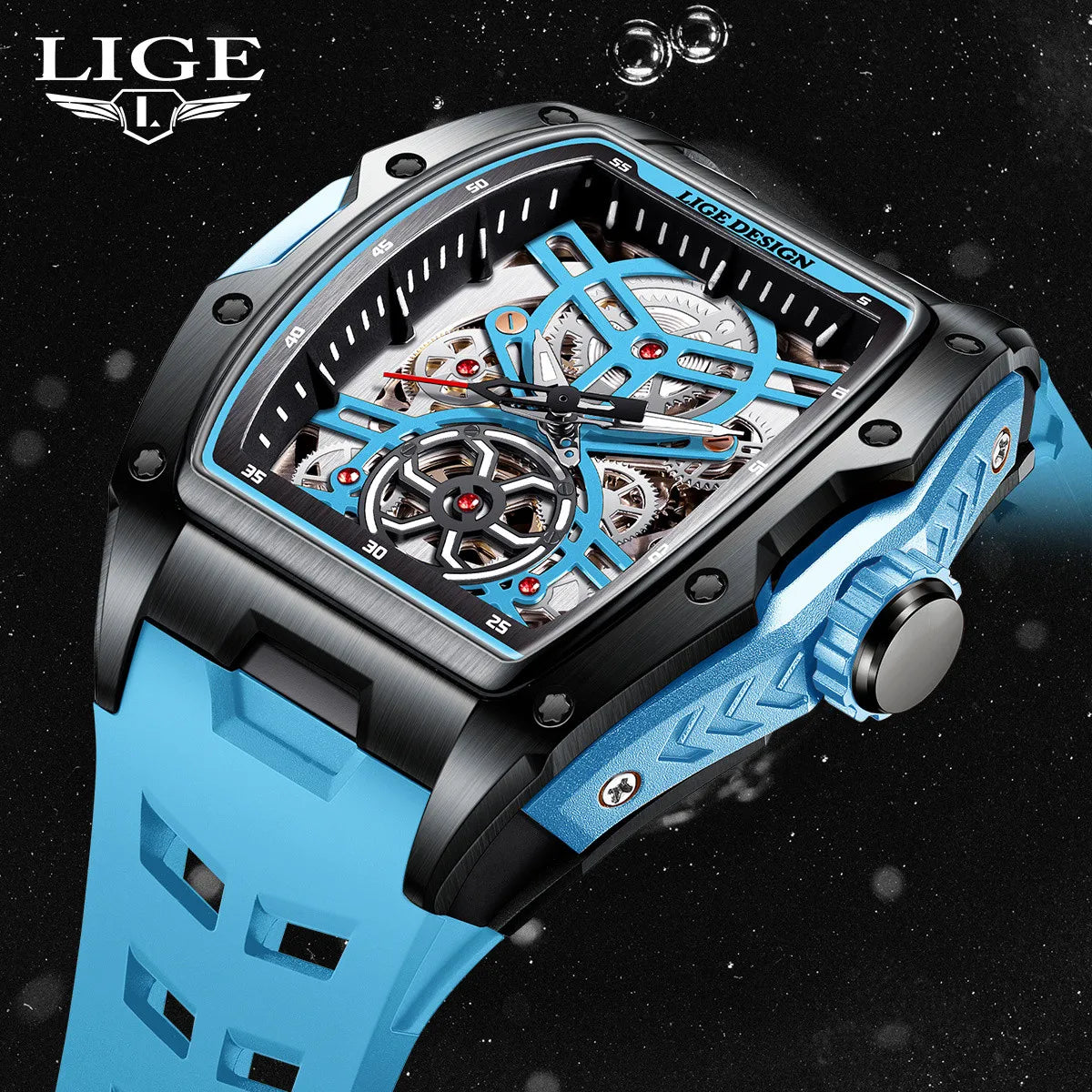LIGE Men's Automatic Mechanical Watch - Luxury Waterproof Luminous Business Watch