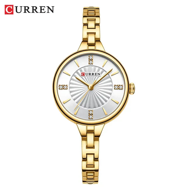 CURREN 9097 Women's Waterproof Business Watch - Elegant Stainless Steel Casual Timepiece