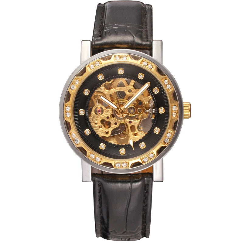 Tourbillon Skeleton Automatic Watch - Steel Band Mechanical