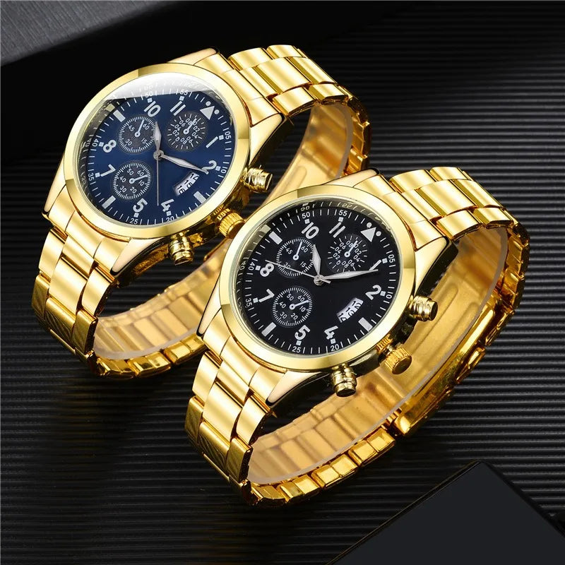Quartz Watches for Man Luminous Men Wristwatch Classic Calendar Male Business Steel Clock Relogio Masculino Popular Saati Hot