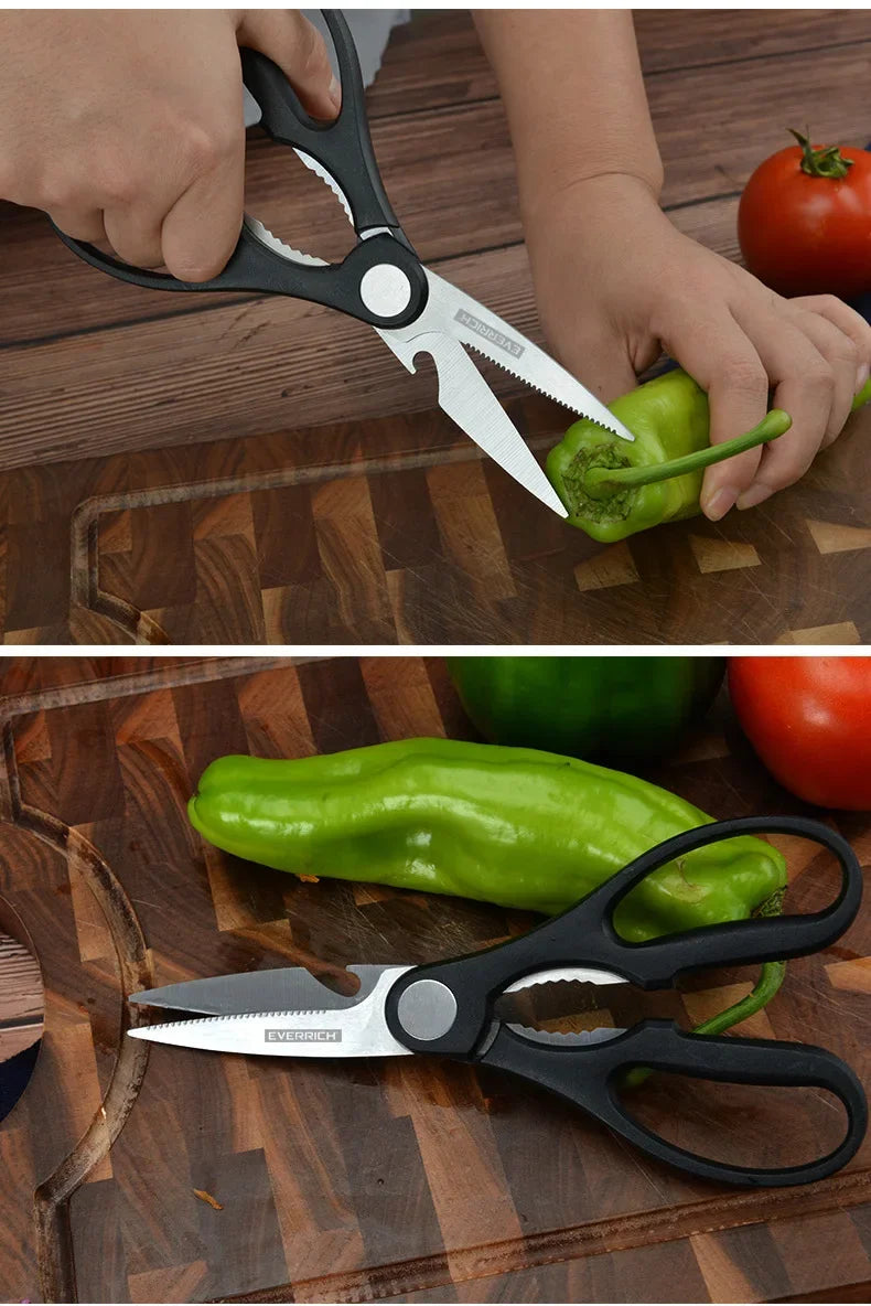 6 Pcs Sets Kitchen Knife Stainless Steel Kitchen Knife Sets Non Stick Blade Chef Sliciing Cleaver Paring Scissors Peeler Knives