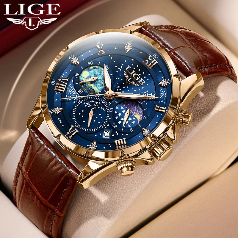 The Prestige Leather - Luxury Chronograph Watch