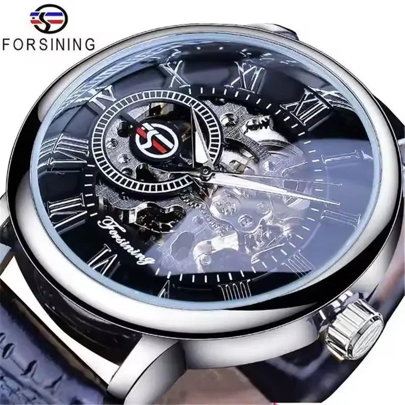 Manual Mechanical Watch - 3D Hollow Golden Dial
