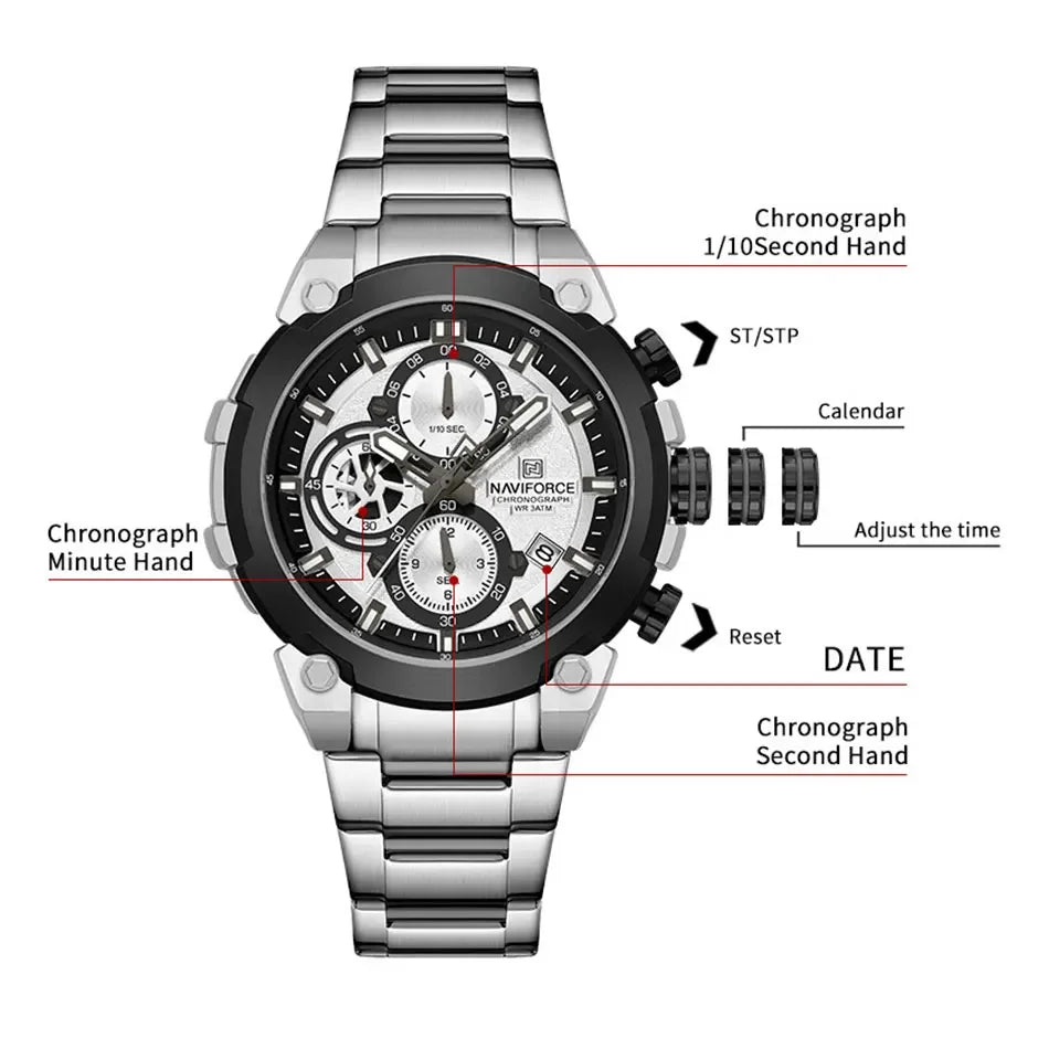 The Classic Timekeeper - Stainless Steel Chronograph