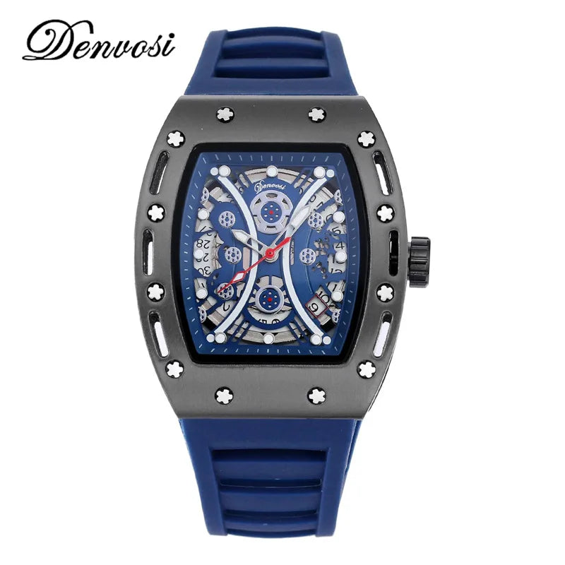 Men’s Automatic Mechanical Watch  Business Leisure Wristwatch hollow-carved design