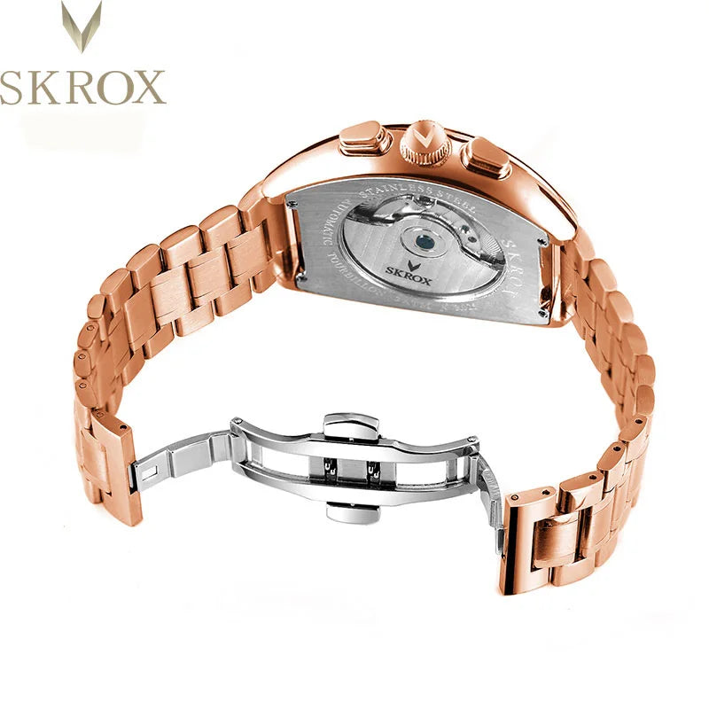 Original Tonneau Tourbillon Automatic Movement Man Watch Mechanical Male Wrist Watches Vintage Luxury Brands Clockwork