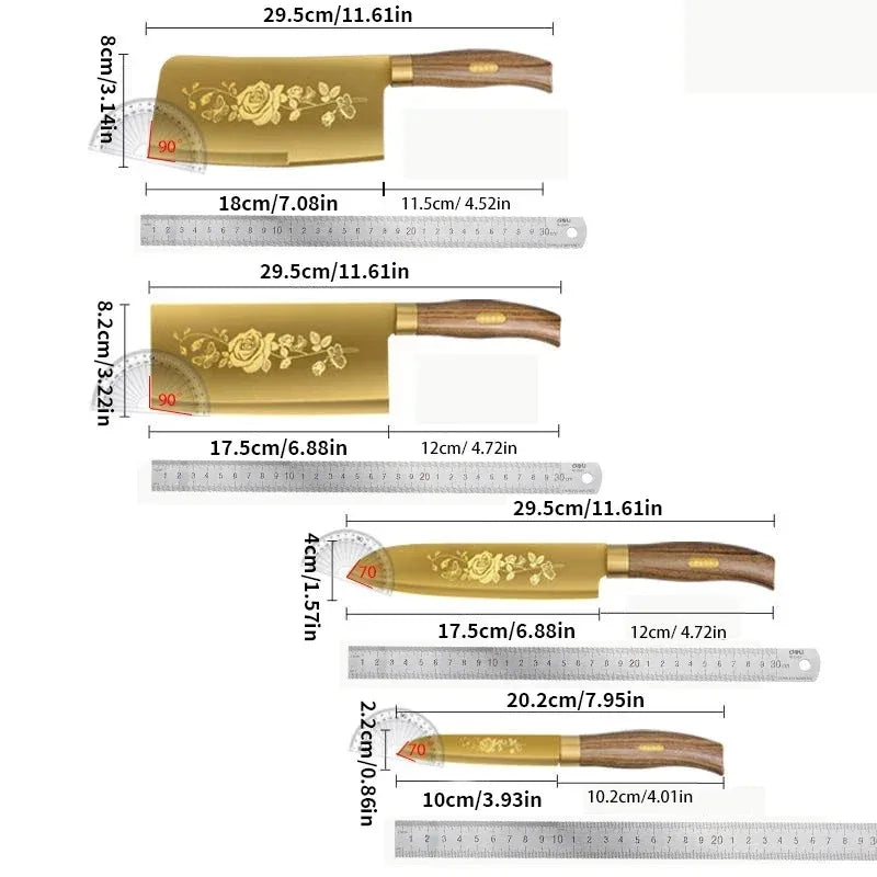 Kitchen Knife Set Combination, Kitchen Knife, Meat Cutting Knife, Slicing Knife, Bone Cutting Knife, Kitchenware U9195
