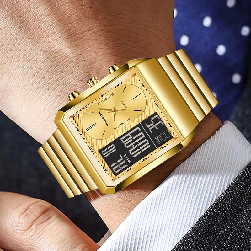 LIGE DualTech Pro - Luxury Dual Display Analog-Digital Watch