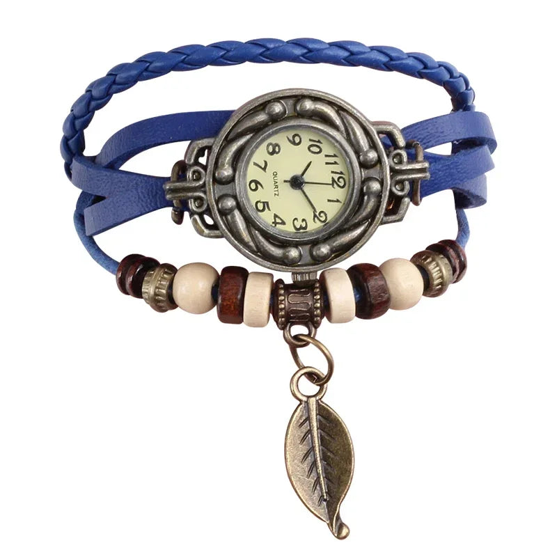 Elegant Fashion Ladies Dress Watches Vintage Wristwatches for Women Leatcher Band Small Dial Female Quartz Watch Montre Femme