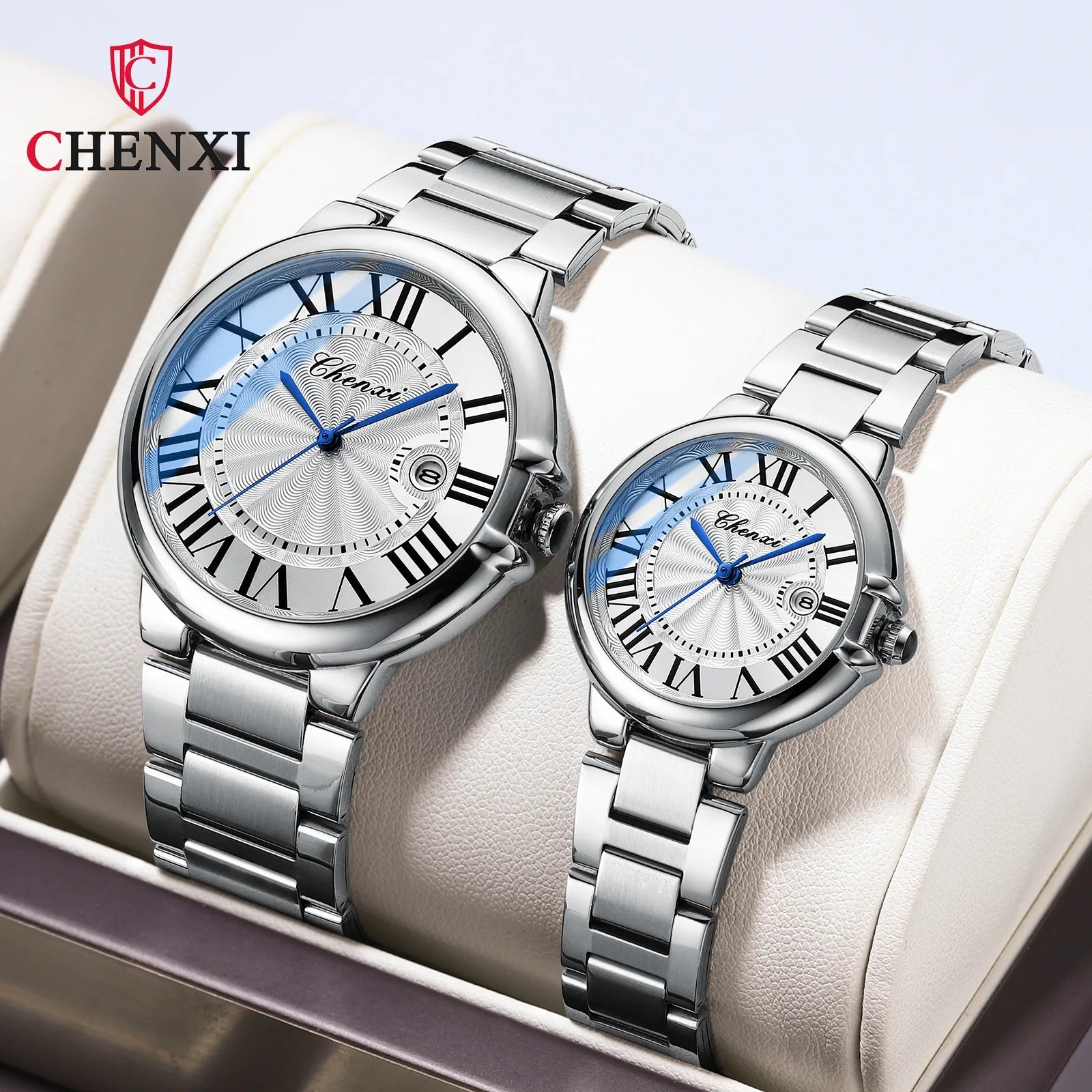 Silver Symphony - Luxury Couple's Stainless Steel Watch Set