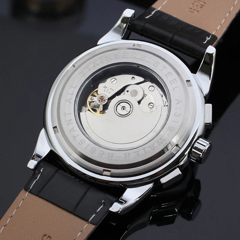 2024New Replica Moon Phase Multifunctional Automatic Man Watch Mechanical Waterproof Leather High-End Luxury Elegant Wrist Clock