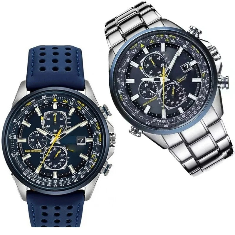 New Hot Sale Men Luxury Trend Quartz Clock Calendar Waterproof Multi Function Fancy Round Watch Stainless Automatic Watch