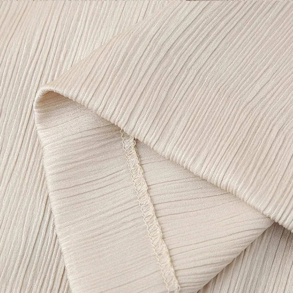Women Autumn Wrinkle Double Breasted Blazer And Pants Suit Fashion Business Set