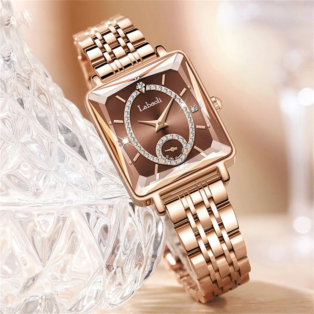 Fashionable Luxury Watches For Woman Diamond Studded Dial Waterproof Steel Strip Quartz Watch reloj часы женские наручные