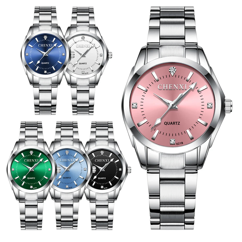 Watches Women Luxury Stainless Steel Wristwatches Analog Luminous Quartz Clock Watch Women's Relogio Feminino часы женские