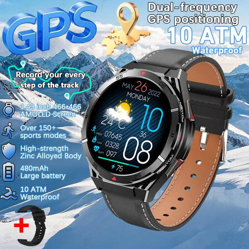 For HUAWEI Dual-Band satellite GPS Sports Smartwatch 1.43'' AMOLED Screen Compass BT 10ATM Waterproof SWIM SmartBracele 2025 New