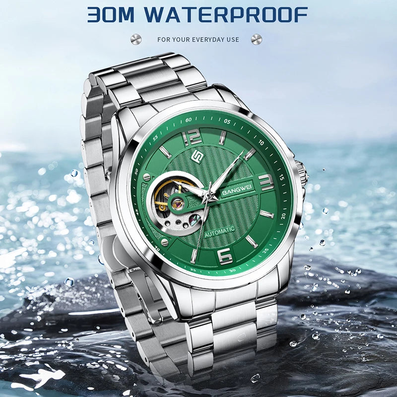 LIGE Tourbillon Watches For Men Fashion Business Watch Men Top Brand Luxury Waterproof Men's Mechanical Wristwatch Reloj Hombre